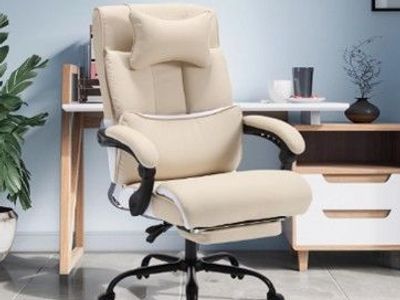 Ergonomic Executive Office Desk Chair with Lumbar Support and Headrest