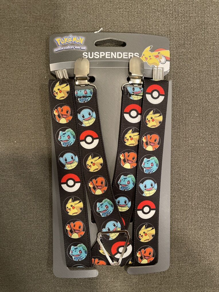Pokemon Suspenders New