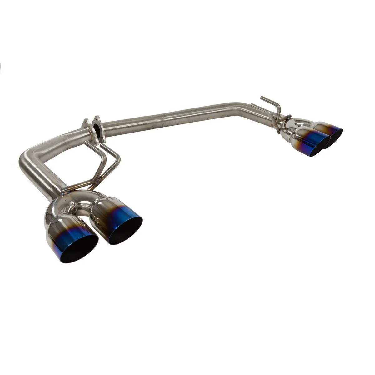 Nameless Performance Muffler Delete Single Wall Neochrome Tips - 2015-2021 Subaru WRX / 2015-2018 STI