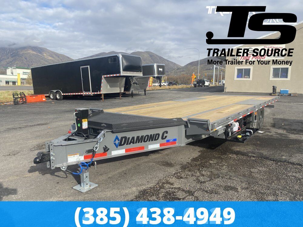 8.5x22 Diamond C DET 207 Deckover Tilt Trailer -  15.5K GVWR -