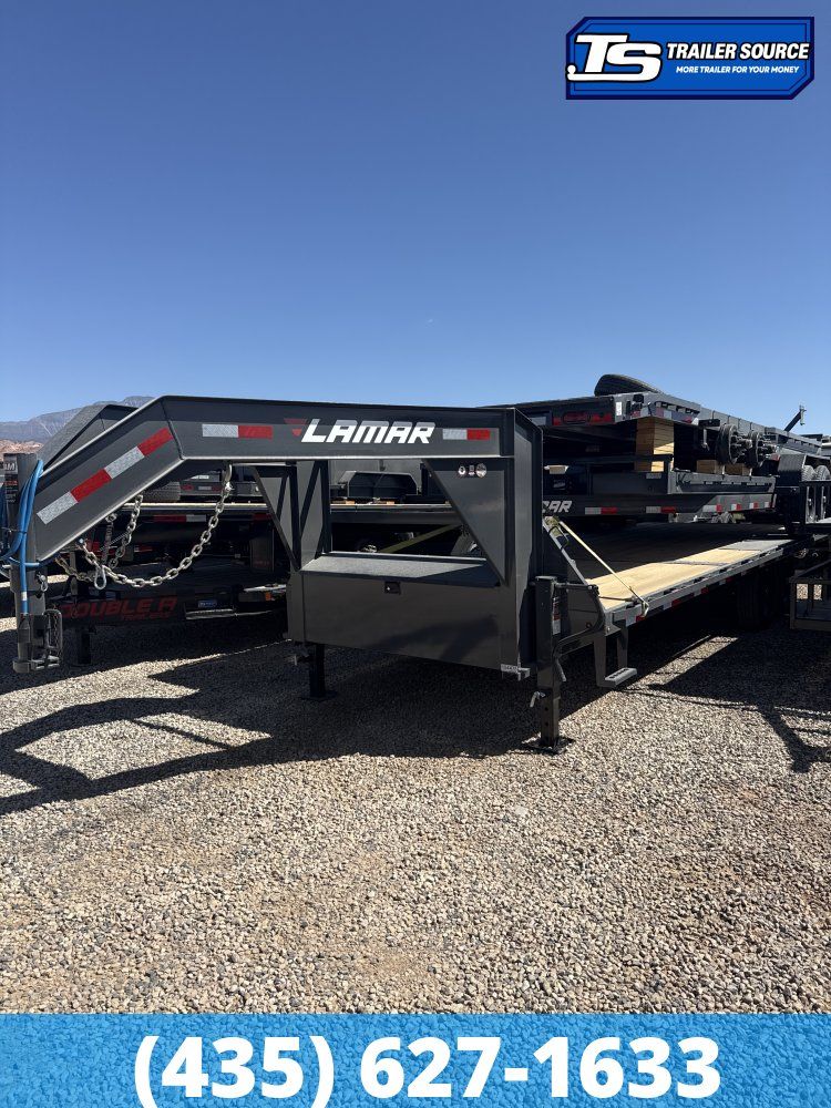 8.5x24 Lamar F8 Deckover Equipment Trailer - 14K GVWR - Gooseneck