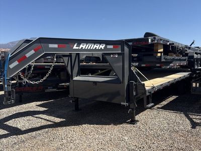 8.5x24 Lamar F8 Deckover Equipment Trailer - 14K GVWR - Gooseneck