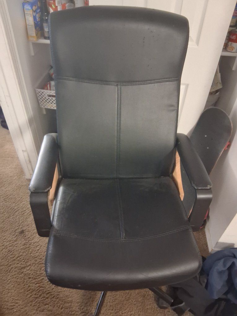 Black Office Chair with Swivel Base
