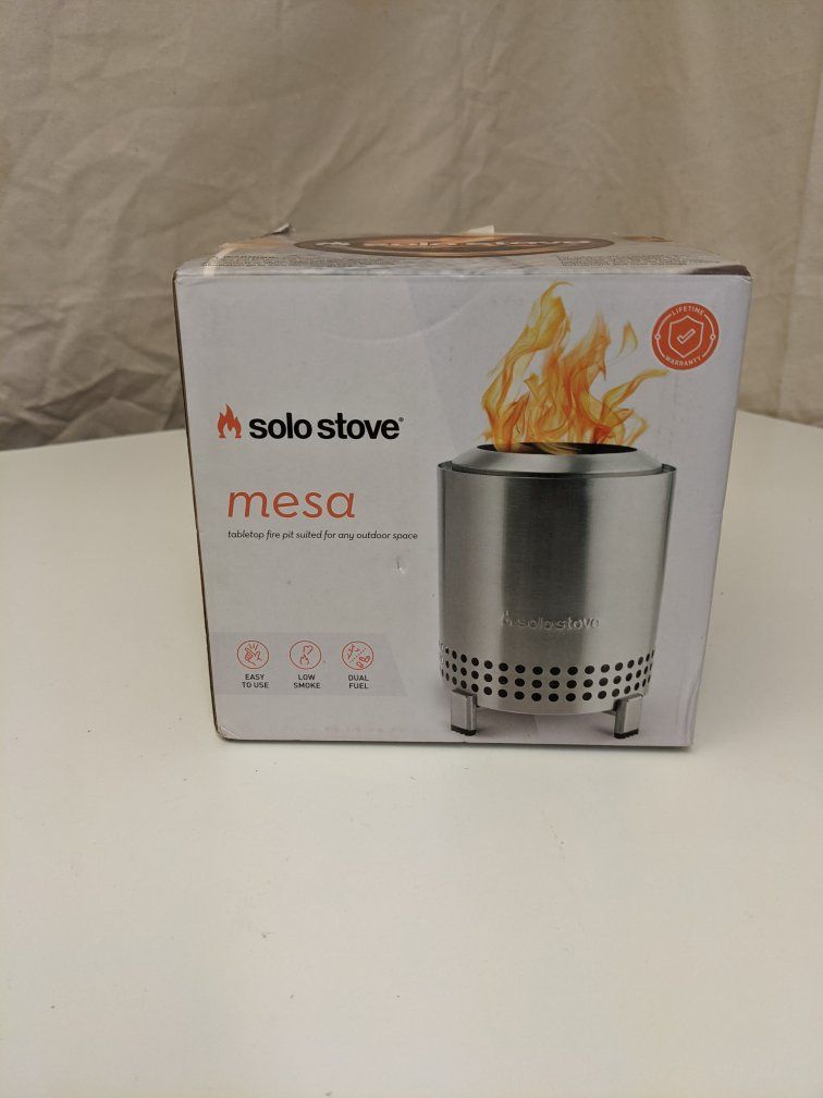 Solo Stove Mesa Tabletop Fire Pit - Stainless Steel, Portable Outdoor Fireplace