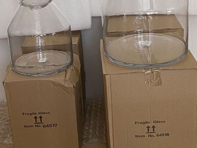 Diamond Glass Jars with Glass Ball Tops