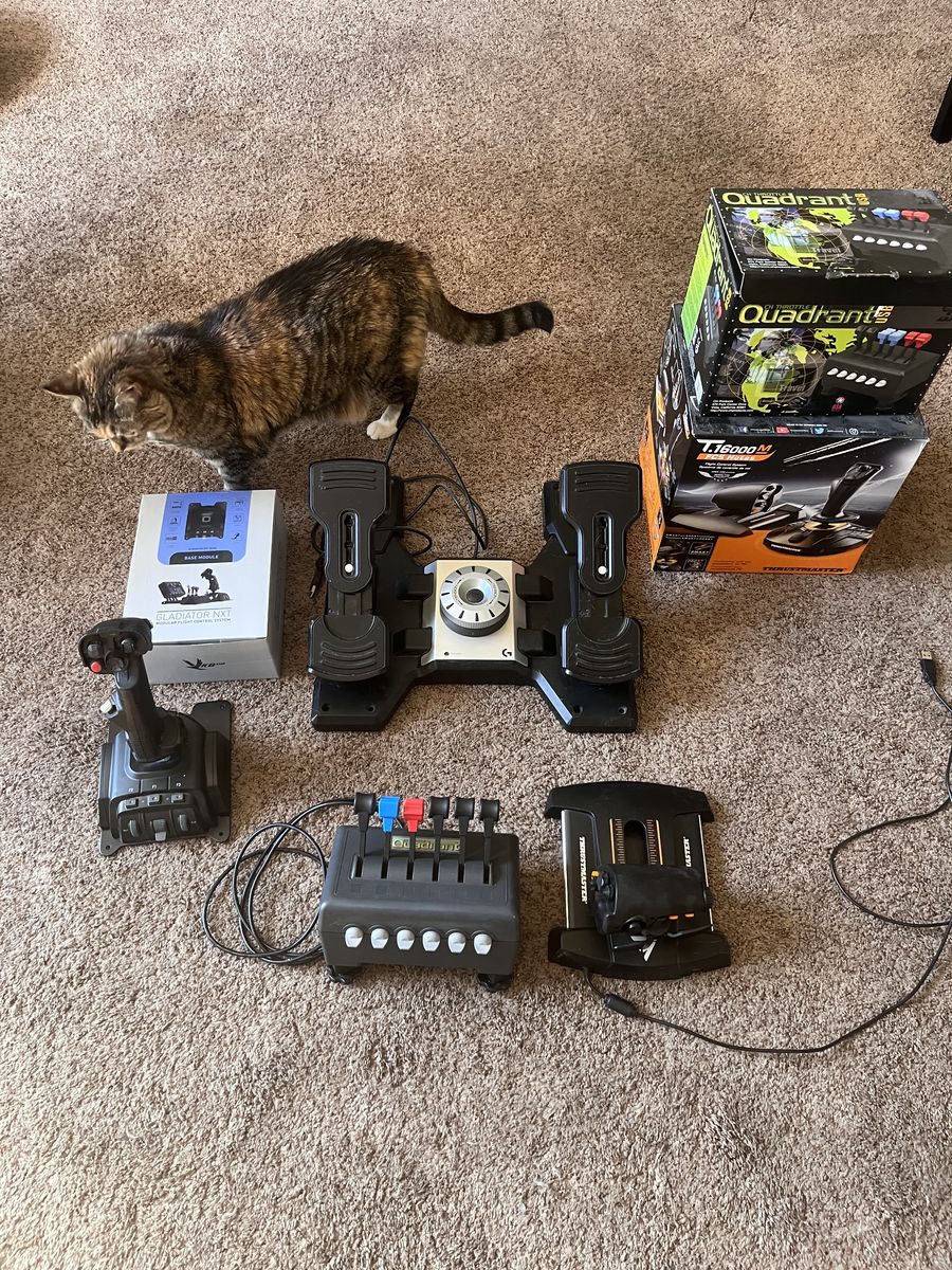 HOTAS flight simulator set up