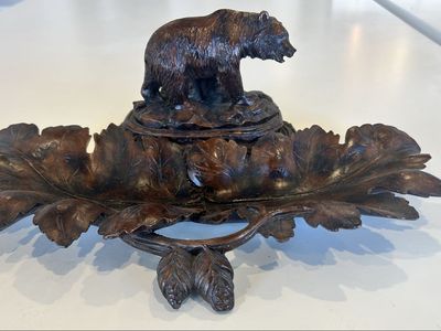 Maple Wood Carved Bear Tray
