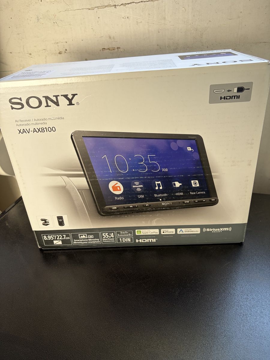 Sony XAV-AX8100 8.95” Floating Touchscreen Car Stereo w/ Apple CarPlay & Android Auto