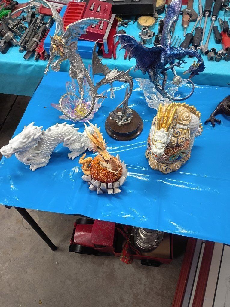 Various Dragon Figurines & Sculptures - Mixed Materials & Styles - Collectible Fantasy Decor