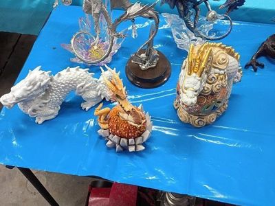 Various Dragon Figurines & Sculptures - Mixed Materials & Styles - Collectible Fantasy Decor