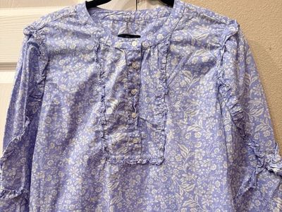 Women’s J Crew XL Floral Blouse Bell Top