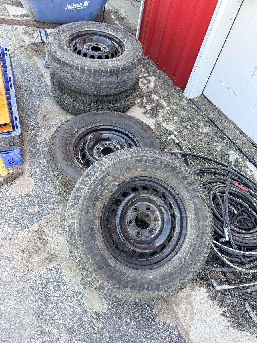 4 Tires 16” with Steel Black Rims for Sprinter Van