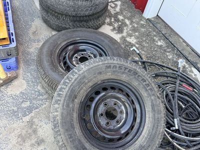 4 Tires 16” with Steel Black Rims for Sprinter Van