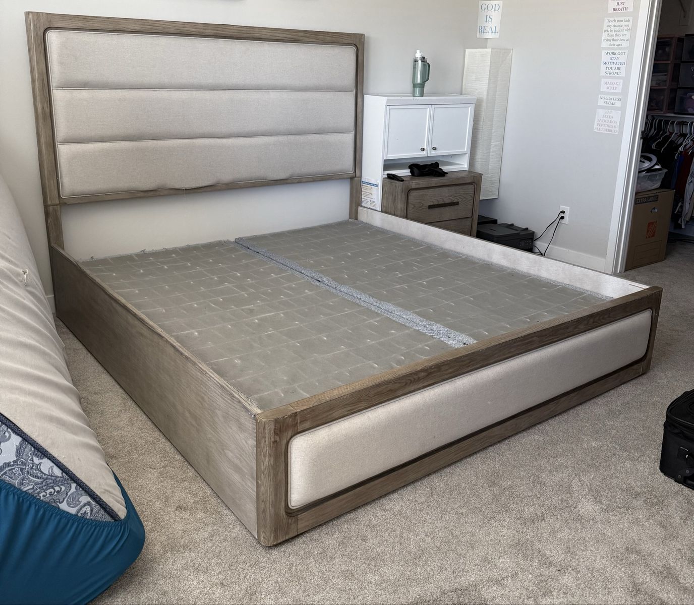 King size Bed set, dresser and night stand