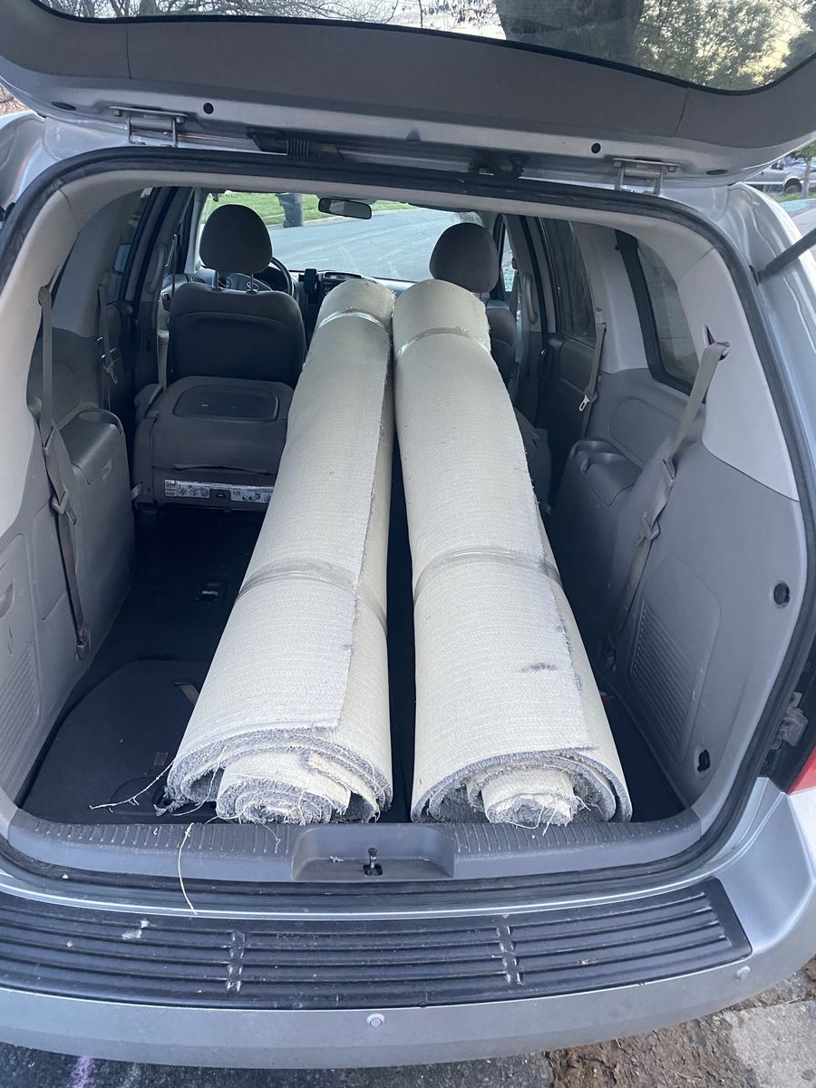 Light gray carpet piece