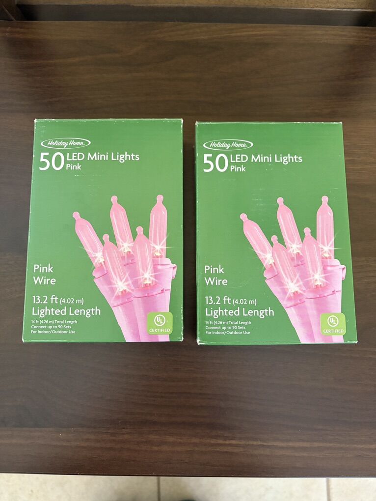 Pink LED light set (50 count)