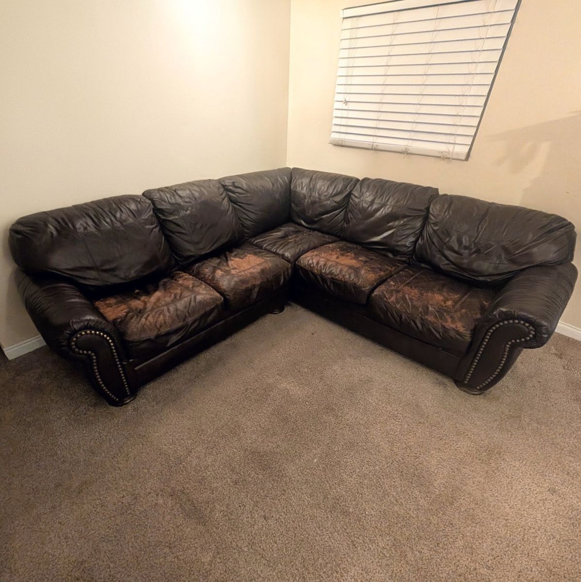 Genuine Leather Sectional