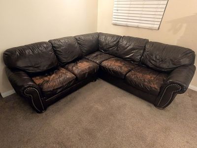 Genuine Leather Sectional