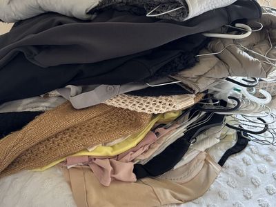 Women's Clothing Lot - Sweaters, Jackets, Tops - Size S - 2 Large Bags