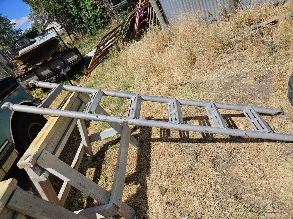 UP-RIGHT Scaffolds Aluminum Ladder Extension Vintage Industrial Construction Equipment