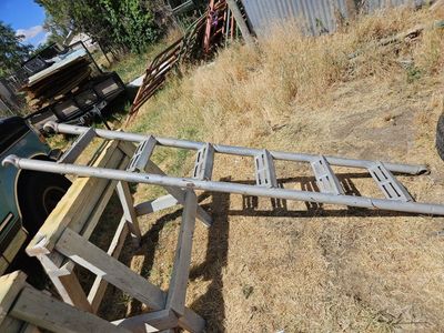 UP-RIGHT Scaffolds Aluminum Ladder Extension Vintage Industrial Construction Equipment