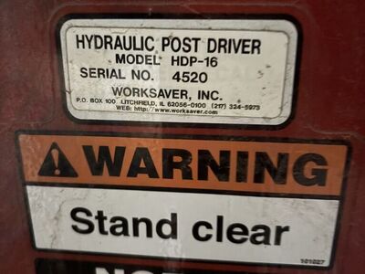 Hydraulic Fence, Post Driver