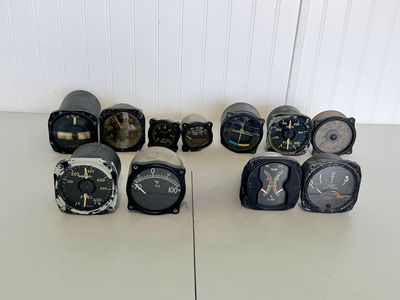 Aircraft Aviation Gauges Lot of 11