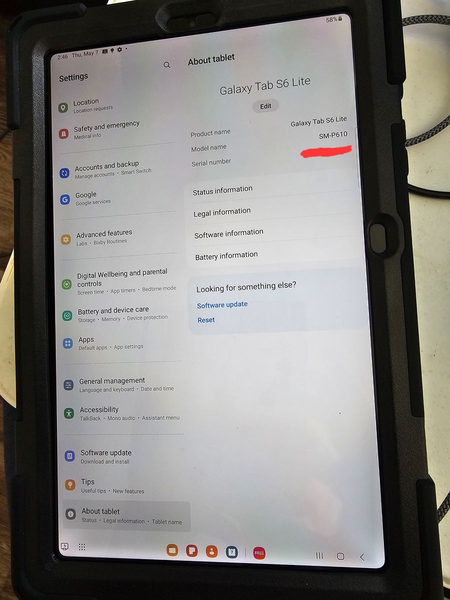 Samsung Galaxy Tablet S6 Lite 10.4" 64gb with 64gb sd card