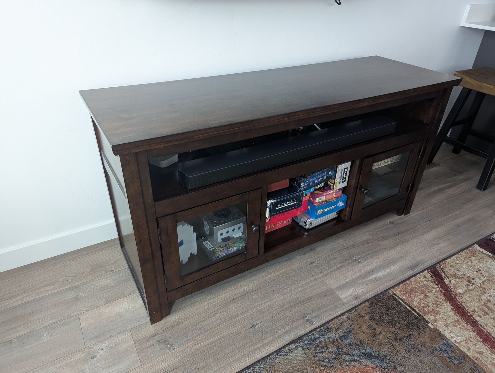 Solid wood console table tv stand