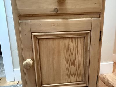 Vintage Raw Pine Nightstand/Cabinet