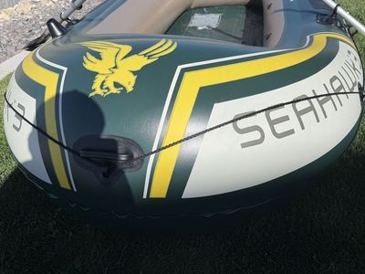 Intex Seahawk 3 Inflatable Boat Set with Oars and Pump - 3-Person Raft