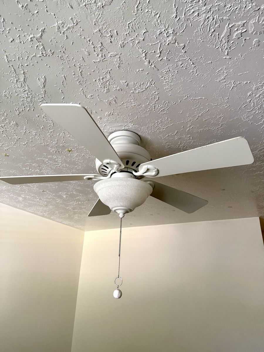 Hunter White Ceiling Fan with 4 Blades and Pull Chain Light Kit