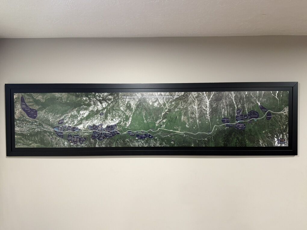 LCC Little Cottonwood Canyon Bouldering Poster Map