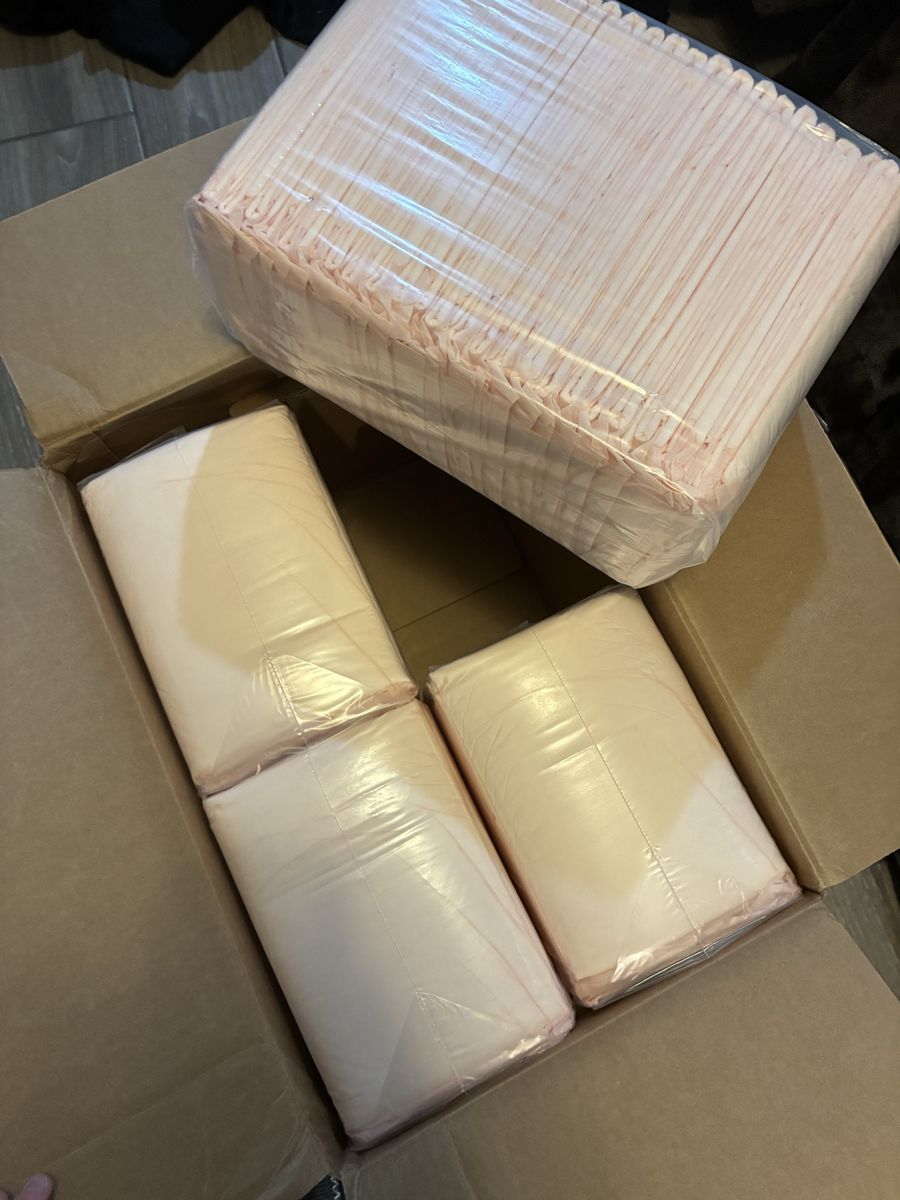Brand new disposable bed pads box
