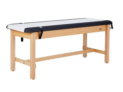 Vivacomfort Aristo H-Brace Flat European Beechwood Treatment Table, 500 lbs Weight Capacity, Black