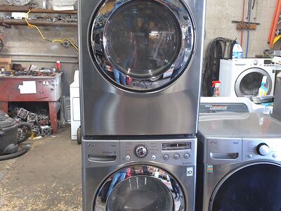 LG front load washer with matched electric dryer