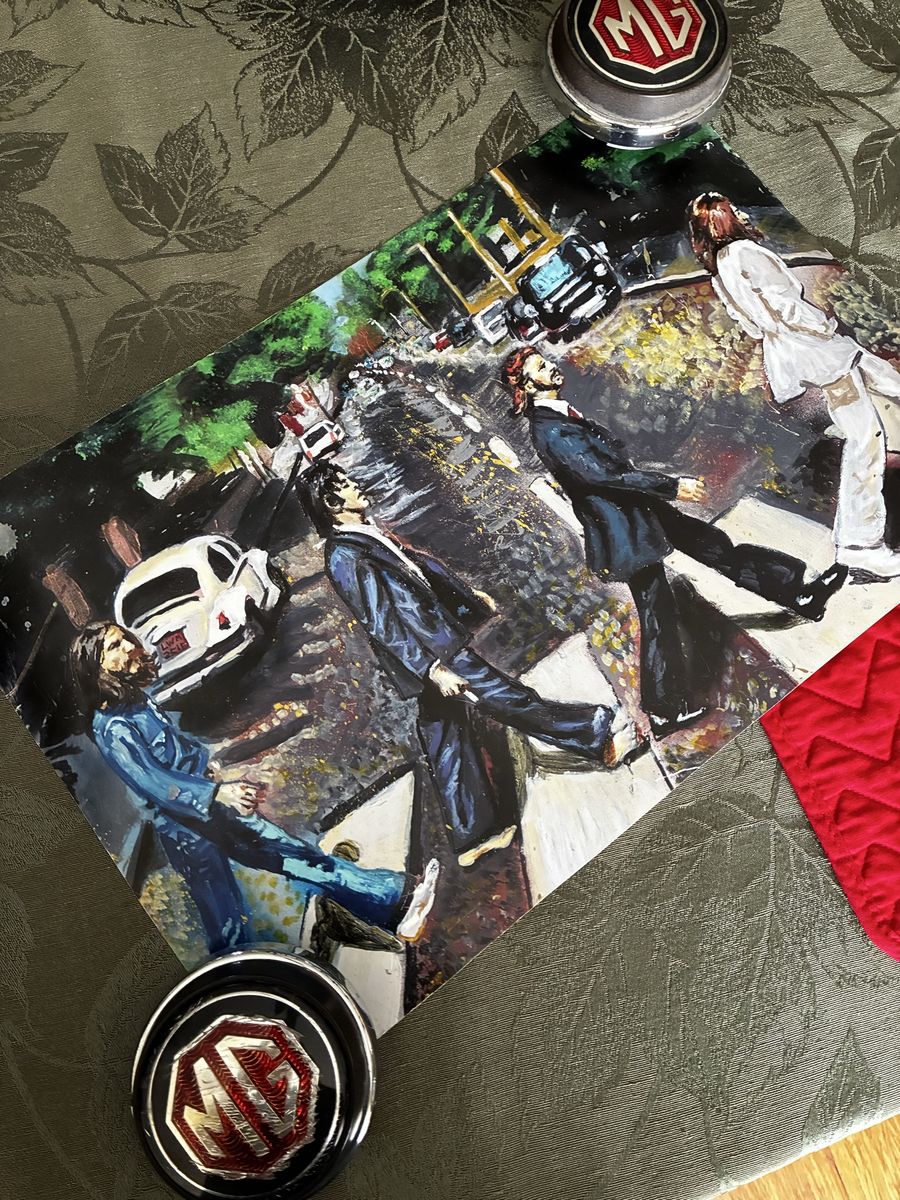 The Beatles Abbey Road Painted Canvas Artwork Print