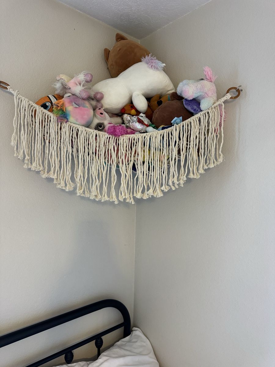 Macrame Stuffed Animal Toy Hammock LEHI