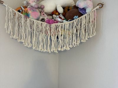 Macrame Stuffed Animal Toy Hammock LEHI