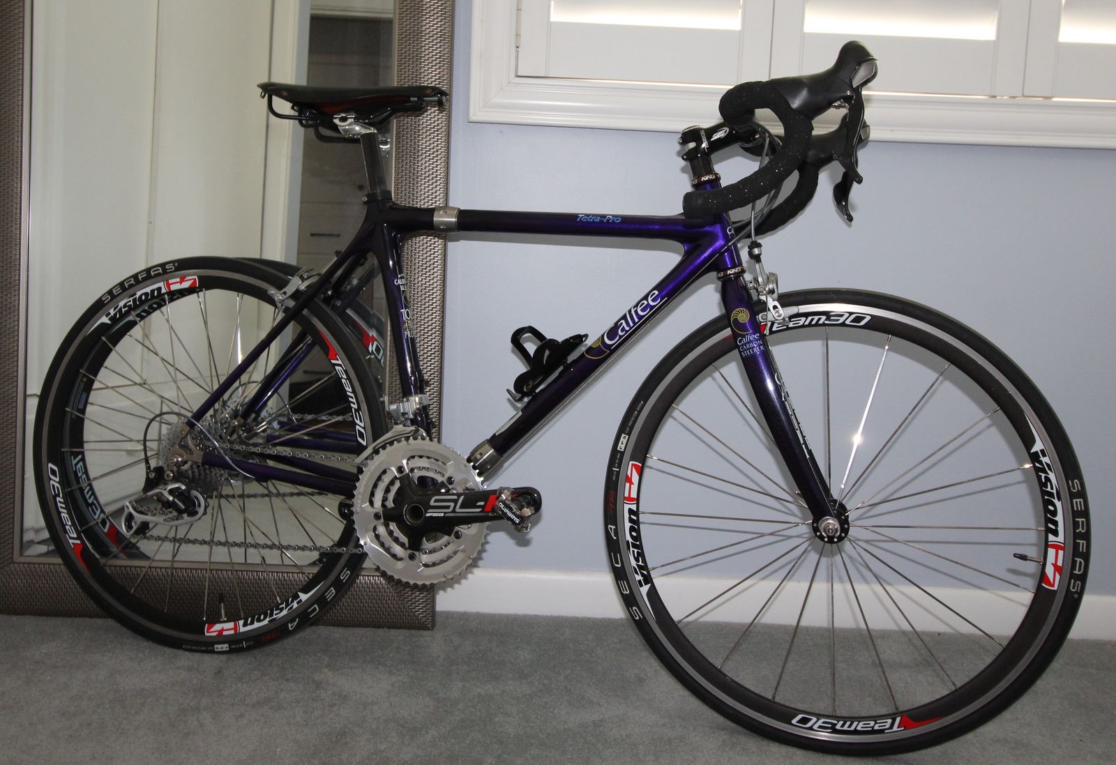 Calfee Tetra Pro Carbon Fiber Travel Bike w/ S&S Couplers - 49cm