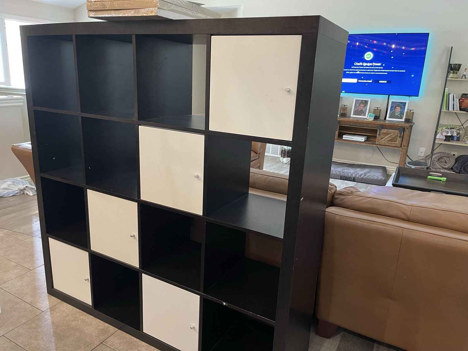 IKEA KALLAX 4x4 Black/White Cube Storage Shelf Unit (Large)