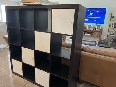 IKEA KALLAX 4x4 Black/White Cube Storage Shelf Unit (Large)