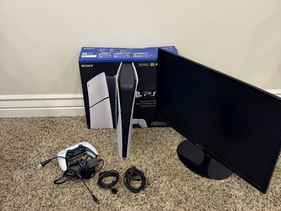 Sony PlayStation 5 PS5 Digital Edition Console Bundle with Samsung Monitor & Controller