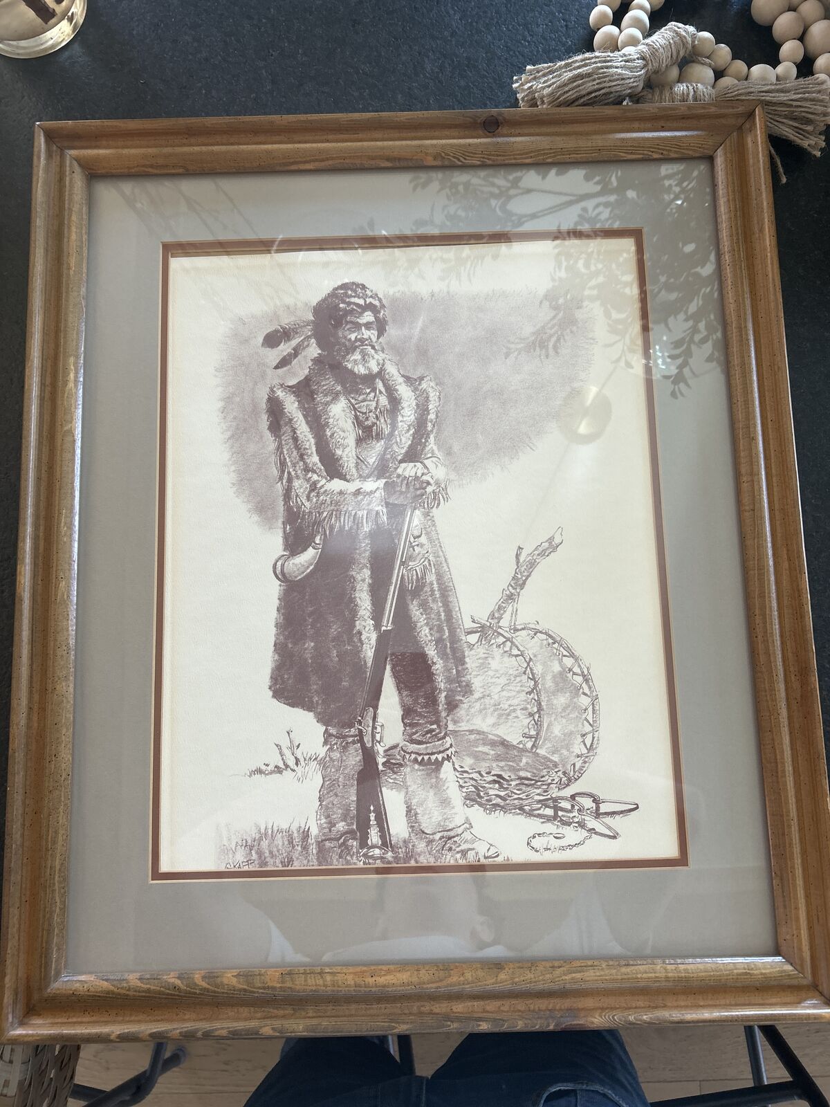 Mountain man drawing