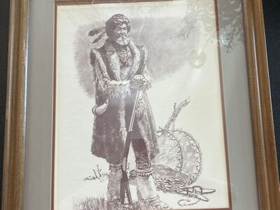 Mountain man drawing