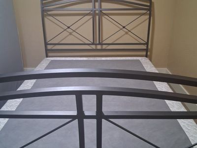 Queen sized Metal Bed Frame with Headboard and Footboard