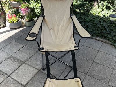 Travel Line Deluxe HI-BACK Chair Camping, Patio, Outdoors.