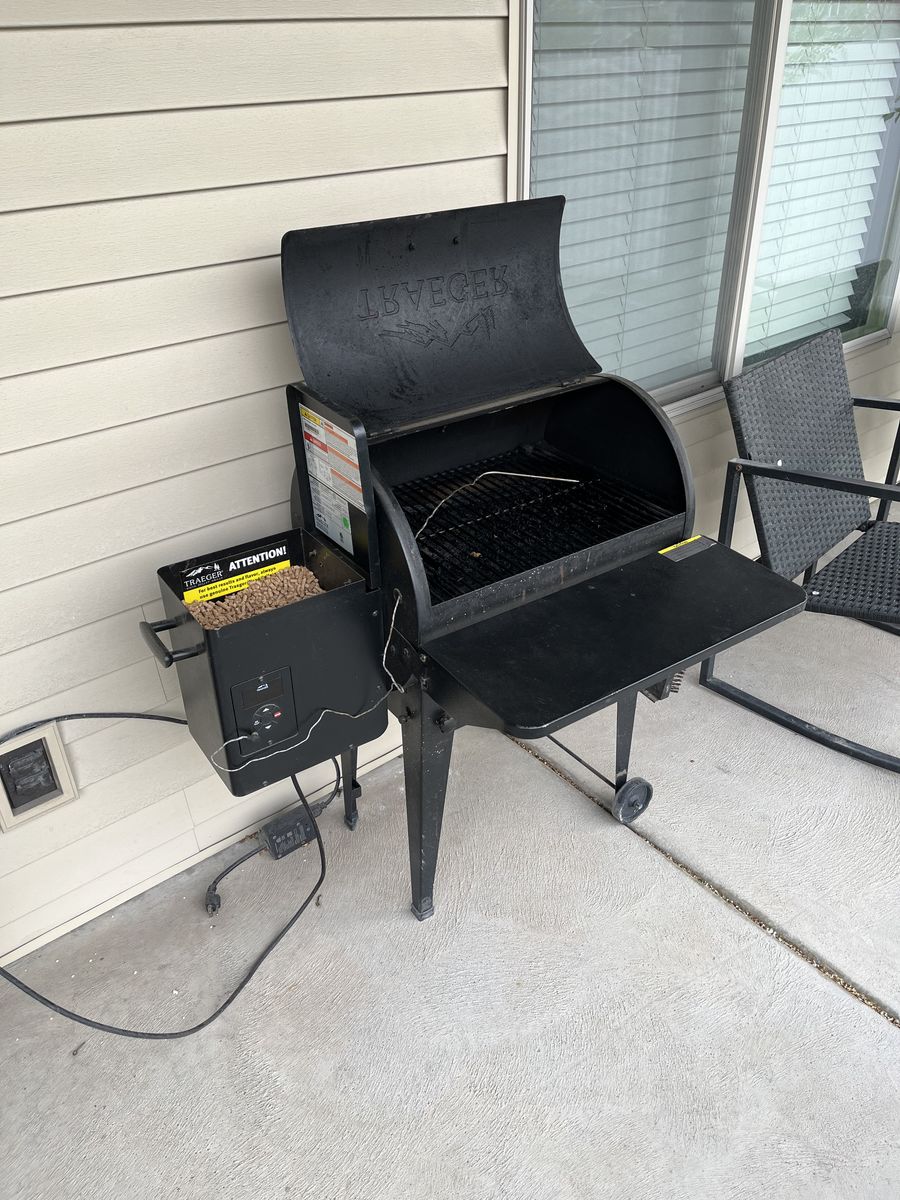 Traeger Tailgater (2019)— Good Condition, Works Great + Pellets & Accessories — $275
