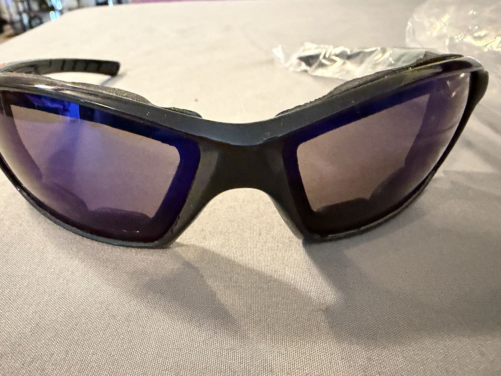 Unbranded Black Sports Riding Sunglasses with UV Protection, Padded Wind-Resistant Frame