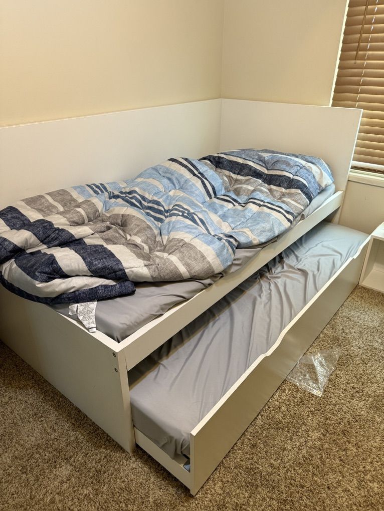 Two Ikea Beds Pull Out Bed With Mattresses